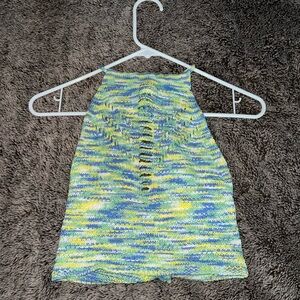 Multicolor Knit Halter Top